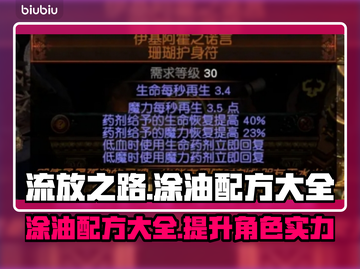  流放之路空洞雕像涂油配方